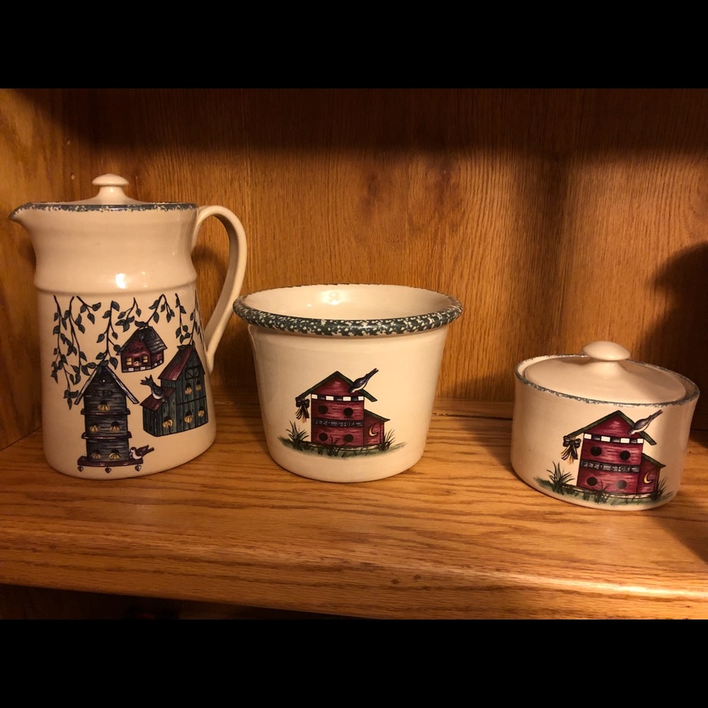 Birdhouse dishes from Celebrating Home